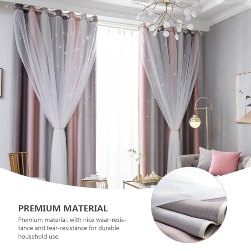 Rideaux occultants double couche en polyester protection d'intimité salon