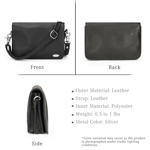 Image of Genuine Leather Crossbody Bags for Women, Premium Handmade Leather Purses - Shoulder Handbags, Adjustable Strap