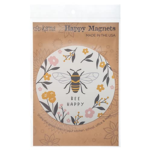 Imán redondo decorativo Karma 5 pulgadas Bee Happy miniatura 2