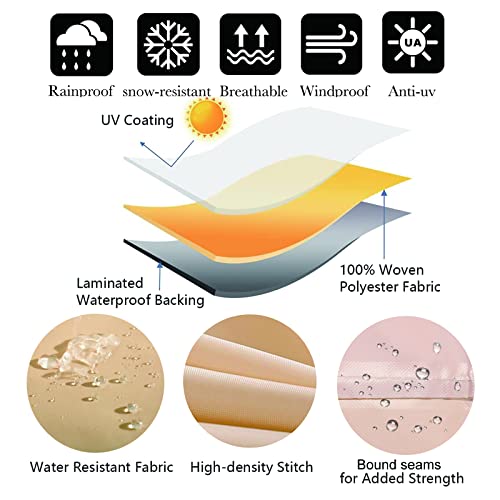 Ourdoor Swing Cove,2 Triple Seater Hammock Cover Garden Swing Cover Garden Hammock Glider Chair Cover Outdoor Swing Cover Uv Resistant Swing Canopy Cover (80 * 59 * 72 Inch) Beige #TOP3