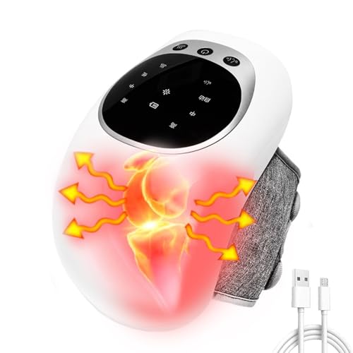 Masseur pour genoux avec chaleur écran LED et genouillère à vibration réglable