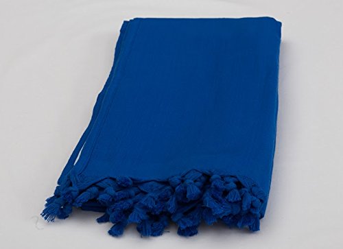 San Clemente Amazing Turkish Beach and Bath Towel, peshtemal, Pareo, fouta, Yoga mat, Shawl, Blanket, a Truly Multi use Item - Blue