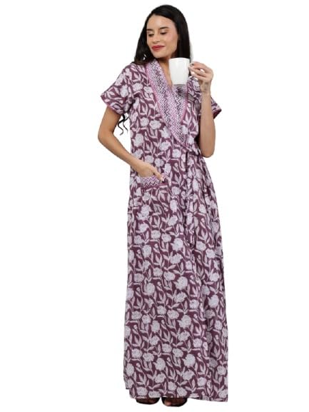 Soft Cotton Nighty – Stylish Printed Nightwear for Everyday Comfort Mx1011-image-13