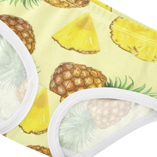 Pineapples Light Yellow Toddler Girls Underwear 2t Cotton Cute Panties Girl Florals Kids Briefs Undies4