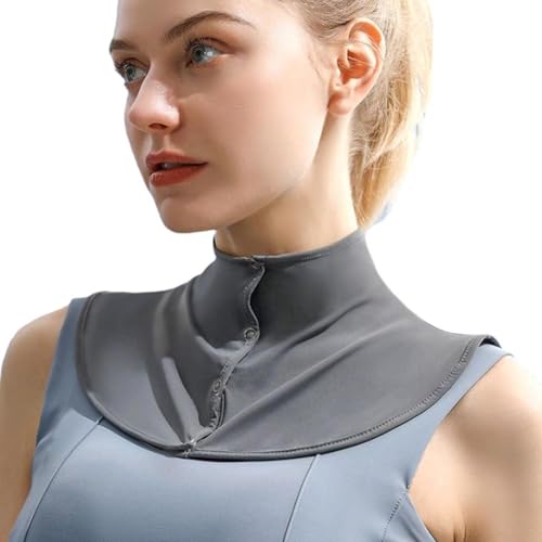Sun Protector Neck Wrap Summer Ice Silk Neck Gaiter for Women Men UV Protection Neck Collar Scarf with Button