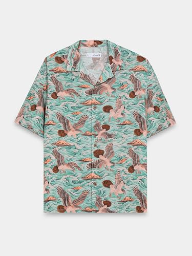 Image of StitchX Men's Abstract Printed Resort Shirt S-2XL