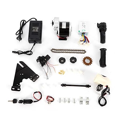 ZAWAYINE 24V 350W Electric Bicycle Conversion Kit Powerful E Bike Rear Wheel Motor Hub, 3300 RPM Bike Conversion Kit, Electric Bike Kits for 22-28 Inchs Regular Bicycles