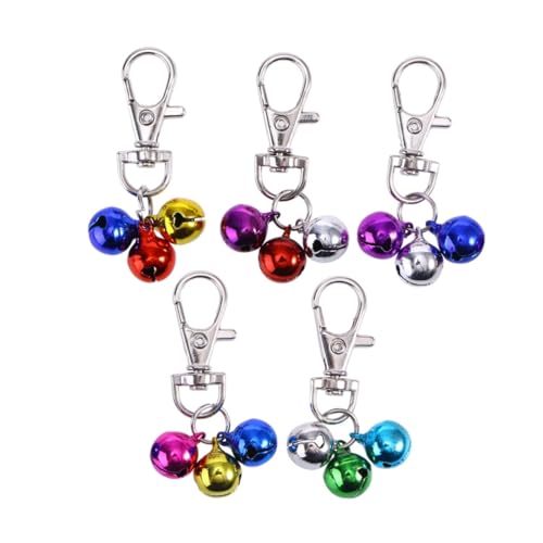 Angoily Cute Assorted Pet Bells 10pcs Dog Collar Bells for Jogging Photo Sessions, medium, Copper Faux Leather, copper No Gemstone