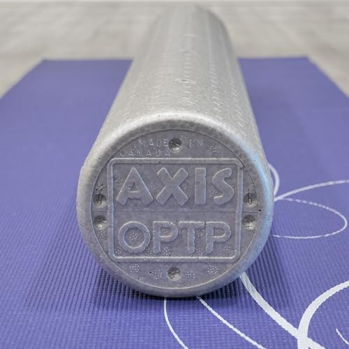 OPTP Silver AXIS Foam Roller, Moderate Density for Sports Medicine, Physical Therapy, Pilates, Yoga - Myofascial Release on Trigger Points (Silver Moderate Density, 36\" x 6\" Round)