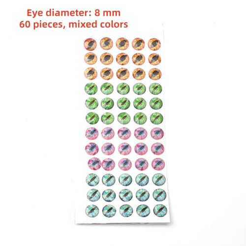 160 piezas ojos artificiales 4D para pesca variados miniatura 3