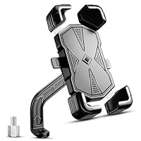 SUNXBUK Motorrad Handyhalterung Spiegel,Handyhalterung Moped Anti Vibration,Motorrad Zubehör,mit 360° Drehung,Kompatibel mit 4,7-7,2 Zoll Handys,Smartphone Halterung,Fester Halterung