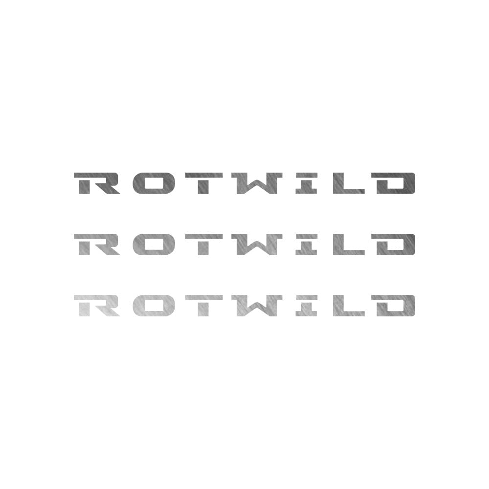 Stickers de fourche 29'' Rotwild en vinyle haut de gamme argent métallisé haute résistance
