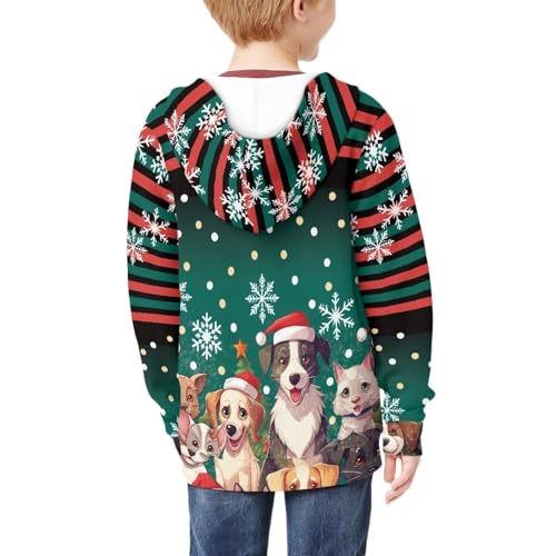 Boys Girls Long Sleeve Hoodies Zipper Sweatshirt Hoodie Cute Sweatshirt with Pockets Pullover Tops Age 6-144