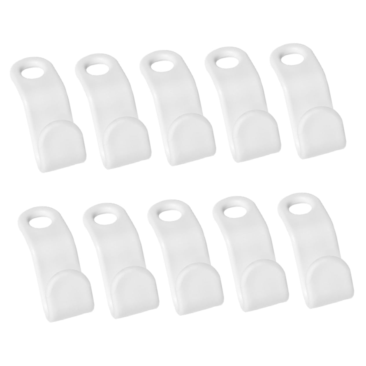 Unomor 100pcs Hanger Hook Coat Hangers Clothes Racks Clothes Hanging Rack Clothing Hangers Linkage Hook Non-Slip Hanger Clothes Connector Clothes Hook Connection Hook White Plastic