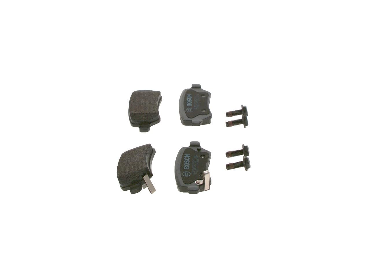Bosch BP363 - Auto Bremsbeläge hinten - Bosch-Qualität - für leises Bremsen mit wenig Staub - ECE-R90 zertifiziert - kupferfrei - 1 Set mit 4 Bremsbelägen - Mit Zubehör