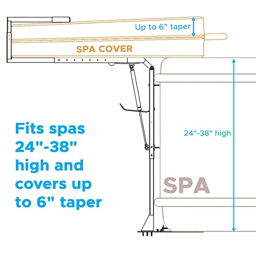 Puri Tech Cradle Cover Lift Undermount Cover Removal System for Hot Tub and Spa Black - Image 5
