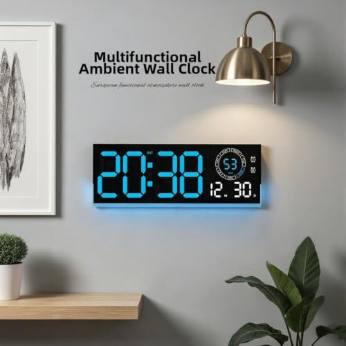 Horloge murale numérique LED avec compte à rebours et éclat réglable - 7