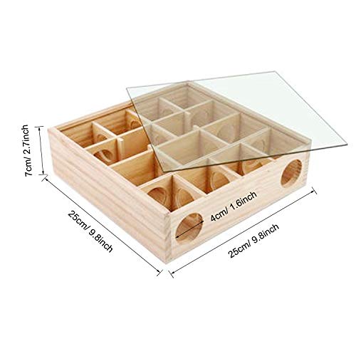 Allazone Hamster, labyrint, speelgoed voor kleine dieren, hamsterspeelgoed, houten speelgoed, hamsternest en reinigingsborstel voor hamsters, muis, andere kleine dieren - Image 5