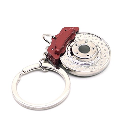 waterwood Creative Auto partes Modelos Spinning Racing Discos de Freno Llavero Cadena ring-red con paño limpio