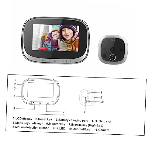 SECFOU Campainha Visual Inteligente Campainha Inteligente Campainha De Vídeo Campainha Com Fio Câmer