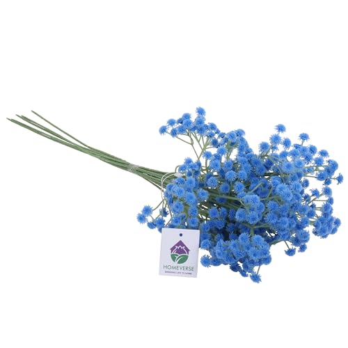 Image of HOMEVERSE 05 Pcs Baby Breath /Gypsophila Artificial Fake Silk Plants Wedding Party Decoration Real Touch Flowers DIY Home Garden(Light Blue-05)