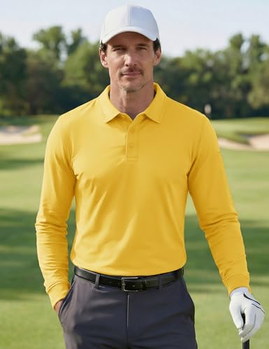 Image of MAGNIVIT Men's Polo Shirts Long Sleeve Tactical Polo