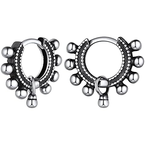 Dainty Huggie Hoop Earring 925 Sterling Silver Cute Tiny Drop Ball Hoop Earrings for Women Cover