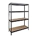 Master Regale Rivet Heavy Duty Shelving Unit with HDF Panel 180x120x45cm (HxWxD) 4 Shelves 250 kg per Shelf Blue Metal Shelving, Basement Shelving, Workshop Shelving, Garage Shelving