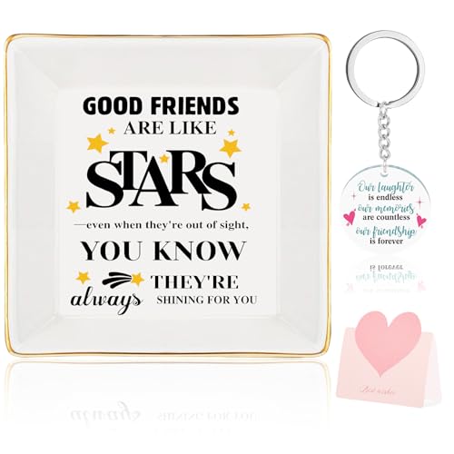 Vspek Keramik Schmuckschale Beste Freundin Geschenke, Schmuck...