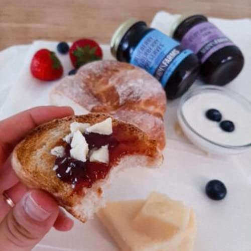 Norm's Farms Black Elderberry Jam - Whole Fruit With Cane Sugar - Ginger Pecan, Elderberry, And Blueberry - Gluten Free, Non-Gmo, Vegan - 3 9 Oz. Jars #TOP4