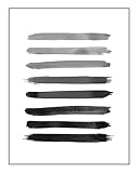 Black, Gray and White Abstract Contemporary Wall Art | 11x14 UNFRAMED Print | Modern Mid Century Wall Decor.
