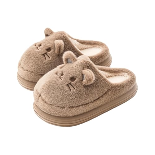 Slippers Söta katttofflor Kawaii Cartoon Fuzzy Fluffy Fuskpäls Animal House Tofflor Fuzzy Vinter Varma och mjuka Slip On Sovrumsskor för män och kvinnor shoes