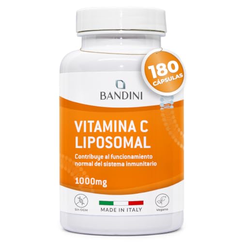 Bandini® Vitamin C Liposomal 1000mg 180 cápsulas Veganas, para de 3 Meses