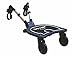 Englacha 2-in-1 Cozy X Rider, Black - Child Rider Stroller Attachment with Saddle Seat and Standing Platform - Universal Fit for Most Prams - Quick and Easy to Use - Designed for Safety