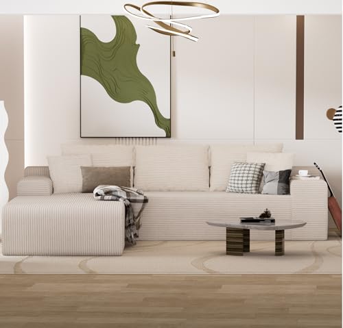 NAYA 106” Modular Sectional Sofa, Cloud Sectional Couch with Deep