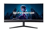 acer Predator Gaming 1500R Curved Monitor | 34' UWQHD 3440 x 1440 MiniLED | AMD FreeSync Premium | Up to 200Hz | Up to 0.5ms | DisplayHDR 1000 | USB Type-C, DP 1.4 & 2 x HDMI 2.1 | X34 X0bmiiphux