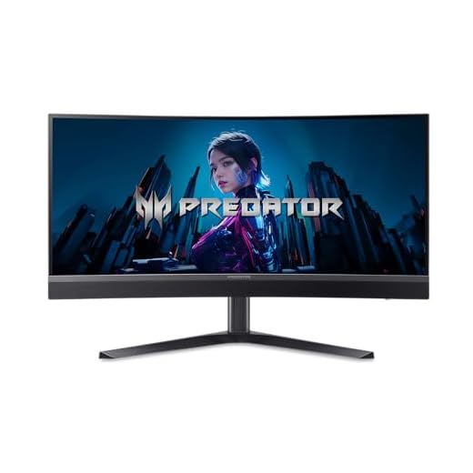 Acer Predator Gaming 1500R Curved Monitor | 34" UWQHD 3440 x 1440 MiniLED | AMD FreeSync Premium | Up to 200Hz | Up to 0.5ms | DisplayHDR 1000 | USB Type-C, DP 1.4 & 2 x HDMI 2.1 | X34 X0bmiiphux