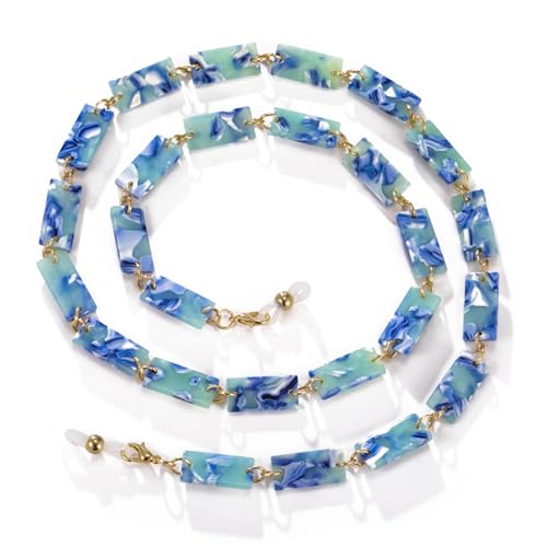 Image of kkjoy Acrylic Glasses Chain Colourful Squares Beach Holidays Sunglasses Holder Strap Eyeglass Lanyards for Women Men