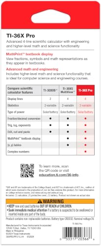 Texas Instruments TI-36X Pro Engineering/Scientific Calculator | 9.7 Inch | Black. - image 5