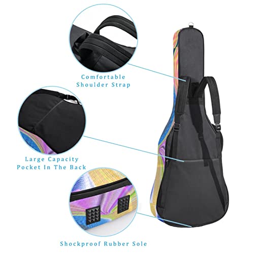 Housse imperméable pour guitare acoustique avec double bandoulière et poche Art abstrait coloré, Multicolore 01., 42… - Les Beatles, Paul McCartney, John Lennon, RIngo Starr, George Harrison Housse imperméable pour guitare acoustique avec double bandoulière et poche Art abstrait coloré, Multicolore 01., 42… – Image 4