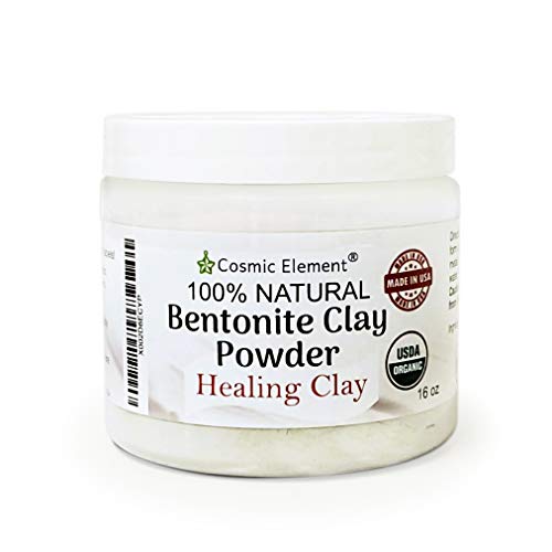 Cosmic Element Bentonite Clay Powder 100% Pure & Unrefined 1 lbs/16 Ounce Premium Calcium Bentonite Clay - Heavy Metal Detox and Cleanse ! Sourced from Colorado,USA