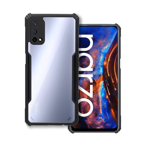 Image of Amazon Brand - Solimo 360 Degree Protection Black Border Back Cover for Realme Narzo 30 Pro - Black