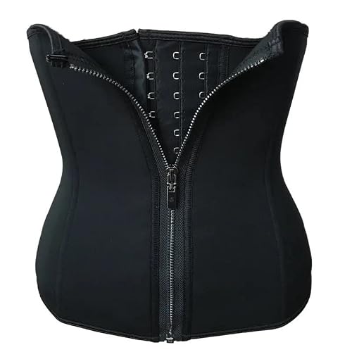 Waist Trimmer Corset Shape Wear Trainer For Women | Hook & Zip Up Tummy Control Waist Wraps For Stomach For Ab Workout (Small) Black #TOP4
