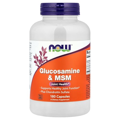 Glucosamine & MSM NOW Foods compléments pour le confort articulaire en 180 gélules