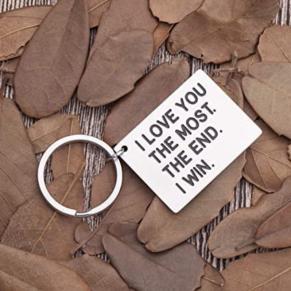 Anniversary Valentines Day Gifts for him her Husband Boyfriend Keychain Gifts for Wife Girlfriend Birthday Wedding Gifts from Wifey Hubby Valentine Day Gifts Couple Key Chain Tag Present for Men Women-image-3