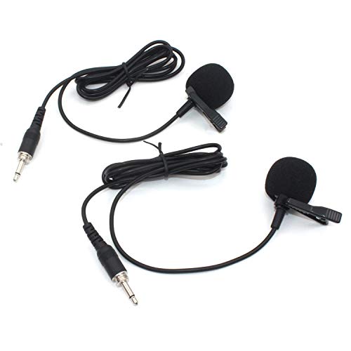Zramo Metal 3.5Mm Mono Screw Hands-Free Lavalier Microphone W/Outside Screw Connector For Sennheiser Wireless Transmitter- Noise Cancelling Condenser Mic, Clear Voice (2X Lapel Microphone) #TOP4