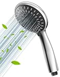 VOXON Shower Head, High Pressure Shower Head - 5 Spray Chrome Handheld Showerhead, Universal Handheld Showerhead Replacement for Low Water Pressure Systems, Anti-Leak Design