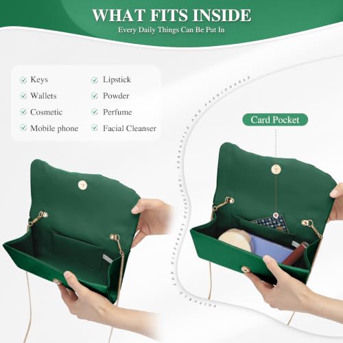 Image of UBAYMAX Clutch Purses for Women Formal, Pleated Satin Evening Bag Purse Handbags Evening Clutch for Prom Party Wedding
