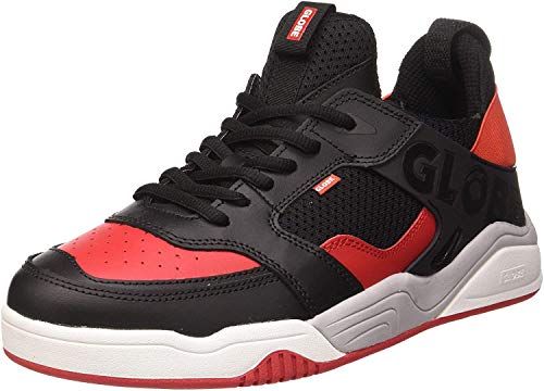 Image of Globe Men's Skateboarding Shoes, Black Black Red 10036, 7.5 UK