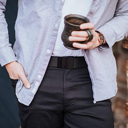 36 Inch Ninja Casual Web Belts For Men | Black Buckle W/Black Strap #TOP4